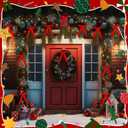 Riceshoot 30 Pcs Christmas Velvet Bow, 6 x 8 Inch Rustic Crafts Gift Bows Nice for Christmas Tree, Garland, Large Gifts, Parties, Indoor or Outdoor Decorations(Red)