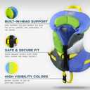 Stohlquist Child Life Jacket, US Coast Guard Approved, Type III Life Vest (30-50 lbs) for Kids and Children, Support Collar with Grab Handle, Fully Adjustable PFD for Pools, Lakes and Boating