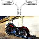 Black Sportster Mirrors for Harley Road King Street Electra Glide Road Glide Dyna Softail Rearview 1982-2018 2019 2020 (Chrome#4), small