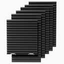 6 Packs Blackout Blinds, Temporary Blinds for Windows, Easy to Cut and Install, Window Shade 36" W x 72" L, Black Out Window Cover with 12 Clips, Black