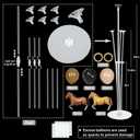 Western Horse Birthday Party Balloons Stand Kit 2 Sets With 2 Wild West Horse Foil Balloons Cowboy Party Balloon Centerpiece for Tables for Boy First Rodeo Birthday Farm Fiest Baby Shower Decorations