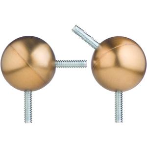 Ivilon Bay Window Curtain Rod Corner Connector - for Rods of 5/8 to 1-1/8 Inch - Warm Gold