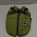 Warm Dog Winter Coat, Fashion Sports Cold Weather Jacket with Built-in Harness, Reflective & Adjustable Comfortable Pet Vest, Windproof Apparel for Small Medium Large Dogs (S, Green)