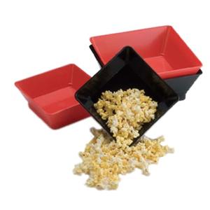 FSE 373-HS-HS1054-BBN Square Serving Basket, 9" x 3" Deep, Polypropylene, Black Bean Color, Microwaveable and Dishwasher Safe, Commercial Food Holder, Pack of 24