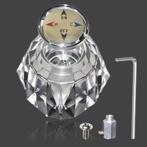 RP41661 Shower Faucet Replacement Kit for Delta and Peerless Single Handle Faucets with Button,One-Handle Tub/Shower Control with Clear Acrylic Handle Insert