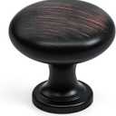 HESTIA HARDWARE 10 Pack | Oil Rubbed Bronze Cabinet Knobs and Pulls for Kitchen Bathroom Drawer | Bronze Round Knobs | Drawer Dresser Pulls(Z5.10.O)