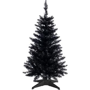 Mini Christmas Tree 3FT Artificial Desktop Xmas Tree for Christmas Halloween Decor with 160 Branch Tips, Black