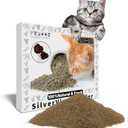 Cat Toys - Silvervine Powder 45g with 5 Resealable Pouches, Catnip Alternative, 100% Natural Silver Vine Gall Fruit Powder, Matatabi Cat Toy, Suitable for All Cat Ages (Wood)