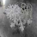 Christmas Snowflake Icicle Lights-9ft 150LED Twinkling Christmas Lights with Timer, Waterproof Connectable Hanging 10 Drop for Eave Window Porch Xmas Indoor Outdoor Decoration (Red and White)