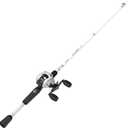 Quantum Accurist Baitcast Reel and Fishing Rod Combo, 7-Foot 1-Piece IM7 Graphite Fishing Pole with ComfortGrip Rod Handle, Size 100 Reel, Right-Hand Retrieve, Continuous Anti-Reverse Clutch, White