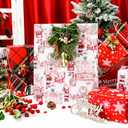 MAYPLUSS Christmas Wrapping Paper Rolls - 17" X 120" Per Roll - Classic Vintage Funky Red Santa Claus, Snowflakes, and Plaid Pattern Christmas Gift Wrap Present Paper for Holiday, Festive Celebrations