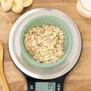 Amazon Basics Digital Kitchen Scale with LCD Display, Batteries Included, Weighs up to 11 pounds, Black and Stainless Steel