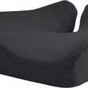 Cushion Lab Patented Pressure Relief Seat Cushion for Long Sitting Hours on Office & Home Chair - Extra-Dense Memory Foam for Soft Support. Car Pad for Hip, Tailbone, Coccyx, Sciatica - Black