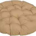 Papasan Chair Cushion,Outdoor Waterproof Cloth Hammock Chair Pillow PadRound Cushion for Wicker Chair,Garden Swing Cushion Replacement(Size:Round 36",Color:Khaki)