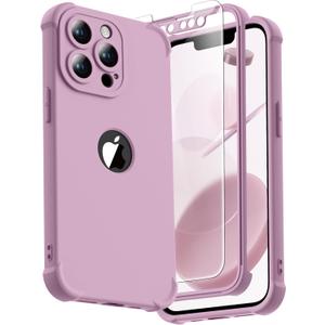 ORETECH for iPhone 13 Pro Case, with [2 Screen Protectors] [15 Ft Military Grade Drop Test] [Camera Protection] 360 Shockproof Slim Thin Phone Case iPhone 13 Pro Cover 6.1" Black Currant