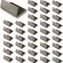 Table Card Holder Silver Stainless Regular size Table numbers Place card Memo Business card Wedding Photo Traiding card Set of 40 (Silver regular 40)