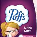 Puffs Ultra Soft Facial Tissues, 4 Family Size Boxes, 124 Facial Tissues Per Box