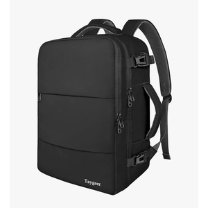 Taygeer Travel Backpack for Men Women, Carry On Backpack with USB Charging Port & Shoe Pouch, TSA 17.3inch Laptop Mochila Flight Approved, Nurse Bag Casual Daypack for Weekender Business Hiking, Black