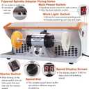 1200W Jewelry Polisher with Display Screen, Variable Speed Bench Polishing Buffing Machine with Dual Exhaust Fan Blower, Dust Collector, Work Light and Eye Shield for Jewelry, Metal, Wood