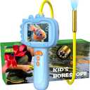 Daxiongmao Borescope Camera with Light for Kids | STEM Science Educational Toy for 3 4 5 6 7 8 Years Old Boys & Girls | Birthday Gift for Outdoor Adventures & Nature Discovery(Blue)