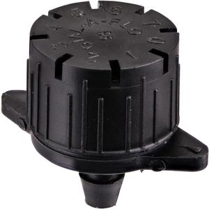 Raindrip 157050B Adjustable Flow Bubbler, Non-Pressure Compensating Emitter, Full-Circle Pattern, 8 Stream Spray, with 1/4-Inch Barbed Inlet, 50-Pack, Black
