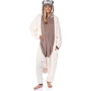 INTIMO Nickelodeon Mens' Avatar The Last Airbender Appa Hooded Union Suit Costume Sleep Pajama For Adults (Small-Medium)