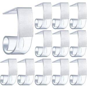 Boao 8 Pieces Table Skirting Clips SMC Model Plastic Tablecloth Clips for Table 1.5-2 Inch with Hook and Loop for Meeting Party Indoor Outdoor Events