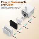 PLFF015 Wireless Pump for Cat Water Fountain Models PLWF005/PLWF115/PLWF105, Ultra Quiet Pump with 4 Filters Kit