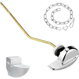 2 x Toilet Handle Replacement Kit - Copper Flush Lever Handle Compatible with TOTO THU068#CP & St743S, Kohler Toilet Tanks (Side-Mounted, Silver)