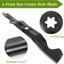 742-04053 Mower Blades Compatible with 942-05043C Blades Fit for Cub Cad et LTX1050, RZT50, Troy Bilt Mustang 50,Cub Cad et 50" Deck, Replace 742-04056 942-04056 942-04053, 3 Pack