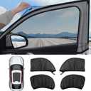 4-Pack Car Window Shades with Insect Screen, UV Blocking & Breathable Mesh, Universal Fit for 96% Cars, for Baby Kids Travel Camping, Heat Insulation & Privacy Protection