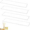 DERTE 4 Pack 13 Inch Medicine Cabinet Shelves 1/4 Inch Thick Acrylic Clear Medicine Replacement Shelf for Wall Mounted and Hanging Cabinets Kitchen Living Room Bathroom
