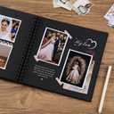 potricher 10 x 10 Inch DIY Scrapbook Album 40 Pages Hardcover Kraft Paper Scrap Book Photo Albums Memory Book for Wedding and Anniversary Family (Black, 10 Inch)