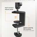 CAMBOFOTO 33" Magic Arm w Desk Clamp, Overhead Camera Mount, Desk Phone Mount, Articulating Extra-Long Friction Boom Arm w 1/4" Screw, for Phone, Mic, Light, Webcams, Action Camera (Light Black)