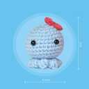 Crochet Kit for Beginners,Crochet Animal Kit 2 Octopus for Adults and Kids with Step-by-Step Video Tutorials,DIY Knitting Supplies,40% Extra Practice Yarn