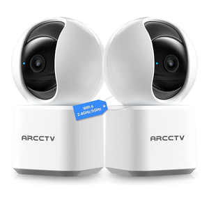 ARCCTV Cameras for Home Security 2pcs with WiFi 6&5GHz/2.4GHz, Motion Tracking Never Miss a Moment, 2-Way Audio, Night Vision, Compatible with Alexa Upgrades Your Idoor Security