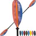 Carbon Fiber Kayak Paddle, 2-Piece, Lightweight DesignFloating Carbon Fiber Shaft with Reinforced Polypropylene Blades for Recreational and Touring Kayaks