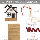 New Home Ornament 2025 with Card, Housewarming Gifts New Home Gift Ideas, House Warming Closing Gifts for Buyers, Women, Couple, First Christmas House Decor (Wood)