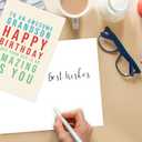 4 x Funny Birthday Card for Grandson, Happy Birthday Gifts for Grandson, Sweet Bday Greeting Card from Grandpa Grandma, Best Grandson Bday Gift Ideas