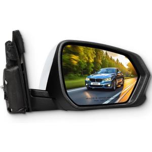 SCITOO Passenger Side View Mirror Fit For Chevy For Equinox & For GMC Terrain, 2018-2023 W/TURN SIGNAL, W/BLIND SPOT DETECTION, CHROME,8 PINS Right Exterior Mirror GM1321595 84225387-PFM