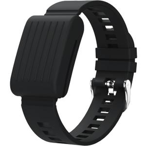 Adjustable Whoop Band Compatible with WHOOP 4.0, WHOOP 5.0 and Whoop 3.0, Soft and Durability Silicone Waterproof Whoop Strap for Enhanced Performance (black)