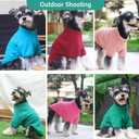 FEimaX Windproof Winter Warm Fleece Small Dog Coat, Soft Dog Fleece Jacket with Zipper for Medium, Cold Weather Sweater Apparel for Cats Boy Girl (Green)