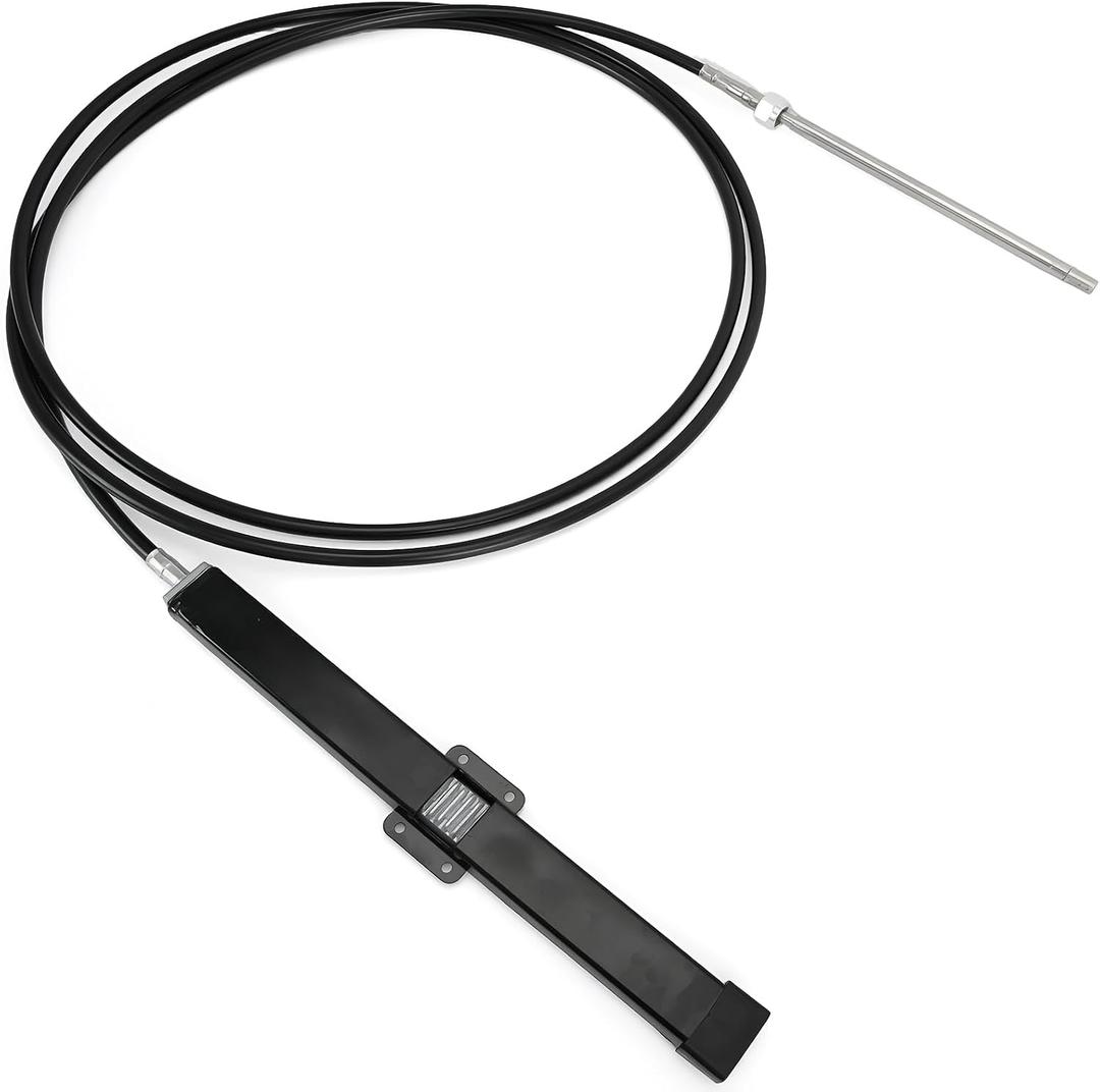12FT 14FT 15FT 18FT 19FT Mechanical Rack & Pinion Steering Cable SSC134XX, Back Mount Rack Single Cable Compatible with Seastar SH5210P, SH5230P, SB39526P, SB39544P, SS14115 SS15115