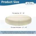uxcell 4 Pack Stool Covers Round, 16-18 Inch Bar Stool Covers Washable Dustproof Slipcover Seat Cushion with Elastic for Bar Kitchen Living Room Decor, Cream White