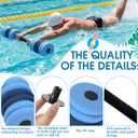 Soulchen 3 Pack Swim Barbells Long Aquatic Exercise Dumbbells Eva Foam Water Weights Dumbbell Pool Exercise Equipment For Adults For Pool Strength Training Workouts Loss(Blue Gray)