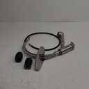 Herogo Kitchen Sink Faucet with Pull Down Sprayer, Small Single Handle Low-Arc Brushed Nickel Stainless Steel Kitchen Faucet, 1-3 Hole with Pop Up Drain, Deck Plate and Supply for RV Outdoor Farmhouse