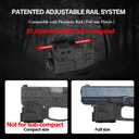 Solofish 800 Lumens Adjustable Pistol Light Laser Combo, Strobe Function Red Laser and Tactical Light Fits for Guns with Rail