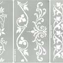 Aleks Melnyk No.510 Metal Stencils, Swirls, Ornaments, Flowers Vine, Patterns, Border, Small Stencils, 3 PCS, Templates for Wood Burning, Engraving, Crafting, Scrapbook, Art, Ornate