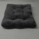 Small Dog Bed for Crate Washable with Anti-Slip Crate Pad Soft Fluffy Kennel Pad for Dog Cage 24 inch Puppy Bed fit Up to 25 lbs Pets Comfy Sleeping Pillow,24 x 18 Dark Gray (Deep Grey)