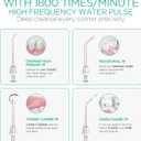 VOYOR Water Flosser Oral Irrigator Cordless Rechargeable Dental Water Jet Flosser with 3 Working Modes, IPX7 Waterproof for Teeth, Brace, Bridges Care WF200 (Blue)